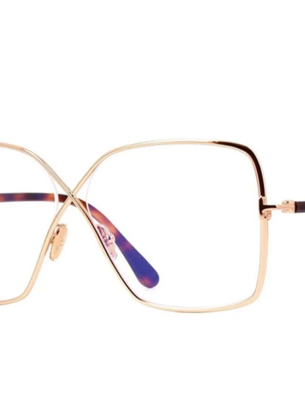 NEW Tom Ford TF5841-B 028 Rose Gold Blue Light Block Eyeglasses 59-10-135